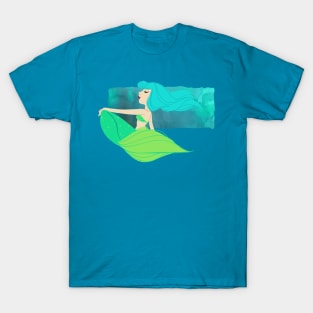 Mermaid Splash in Teal and Green T-Shirt